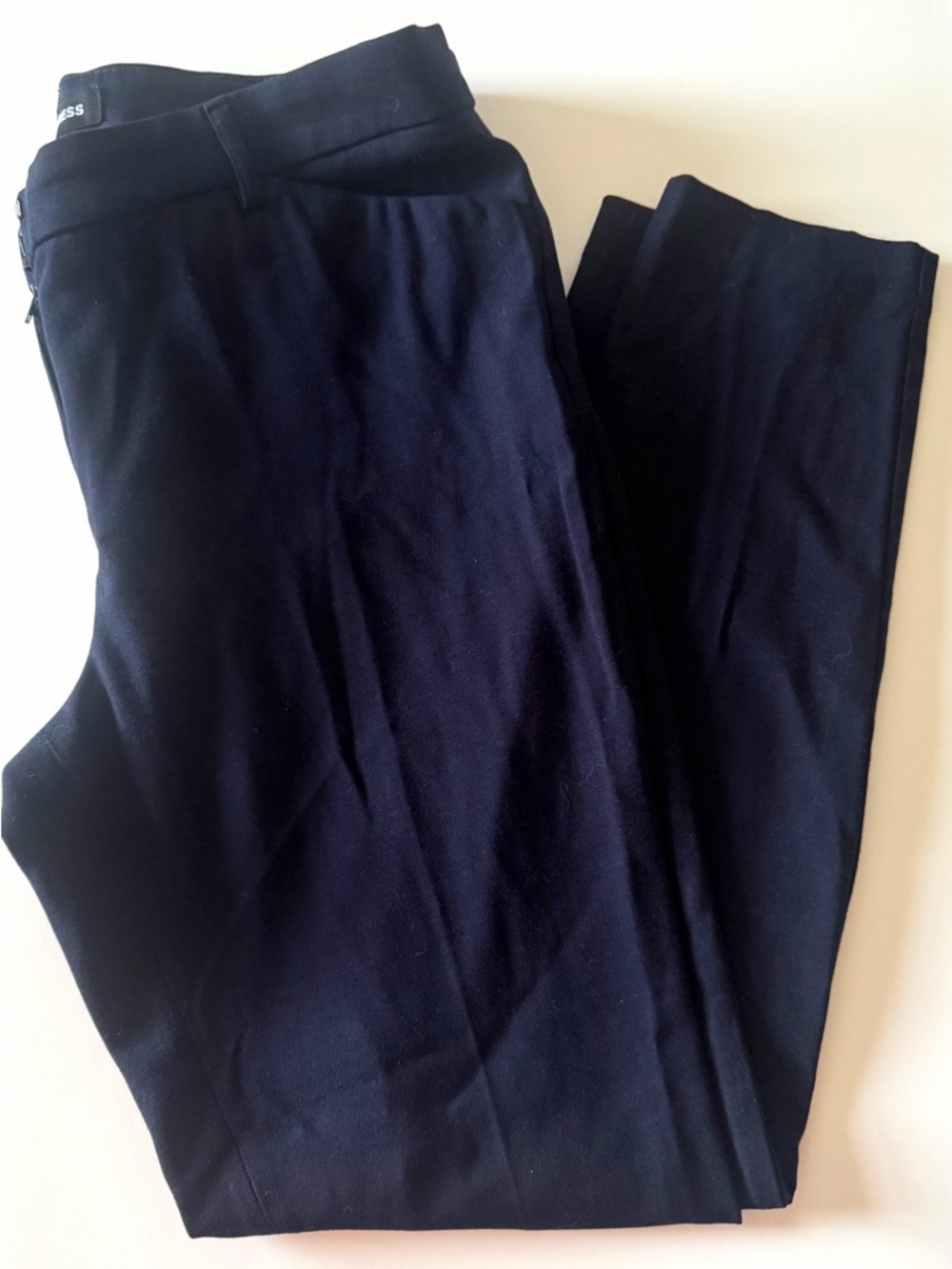 Express Women's Navy Trousers - Classic Straight Leg